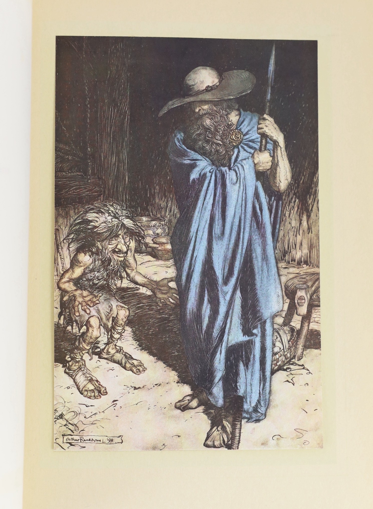 Wagner, Richard - The Ring of the Niblung ..., 2 vols., comprising The Rhinegold and the Valkyrie, and Siegfried and the Twilight of the Gods. pictorial titles, 64 coloured plates (mounted with captioned guards)